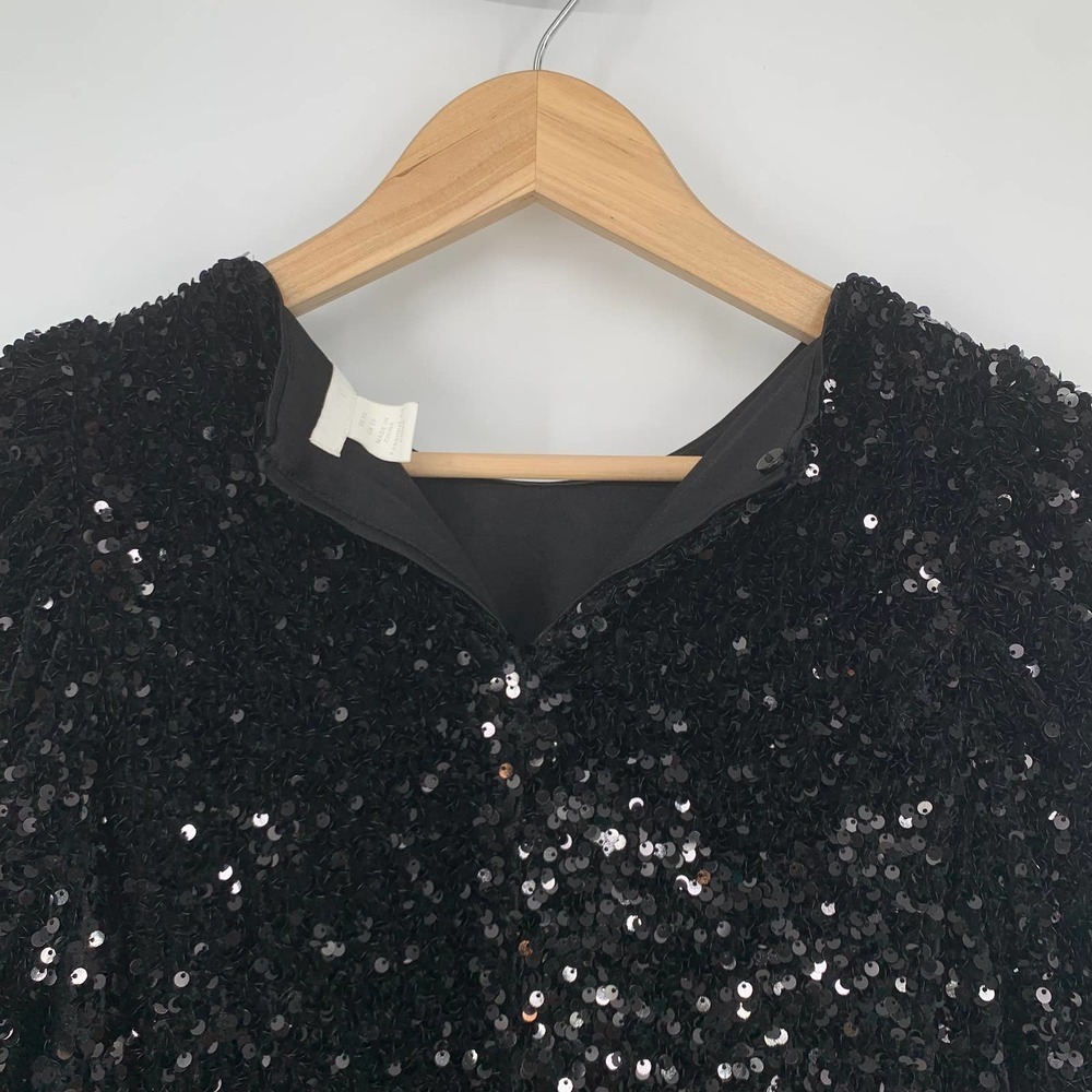 H&M Black Sequin Mini Dress - Picture 8 of 13